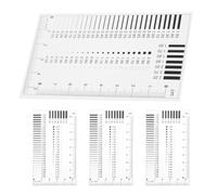 Homoyoyo 4 Pcs Precision Crack Gauge Ruler Set for Surface Defect and Spot Appearance Inspection, Plastic Film Rulers for Crack Width Measurement and Flaw Detection, Small Gauge Tools for