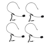 Homoyoyo 4 Pcs Wired Head-mounted Earhook Condenser Microphones with Threaded Connector for Voice Amplifiers, Loudspeaker Microphone Set Suitable for Teachers and Speakers