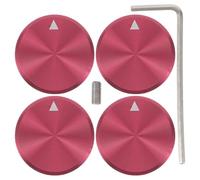Homoyoyo 4 Pieces Red 6mm Inner Hole Guitar Bass Volume Knobs, Non-slip Potentiometer Rotary Control for Electric Guitar, Amplifier, Mixer and Audio Equipment