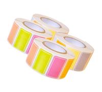 Homoyoyo 4 Rolls Sticker Name Tags Classification Blank Stickers 500pcs A Roll Coated Paper Strong Adhesion Blank Surface Multipurpose for Family Reunion and Group Activities