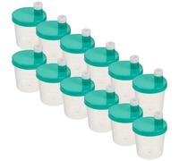 Homoyoyo 40pcs Cups with Screw Cap and Green Lid Clinical Sample for Accurate Medical Testing Leak Contamination-resistant Bottles for and Stool Analysis