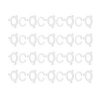 Homoyoyo 40pcs E27 to E14 Lamp Shade Adapter Rings, White Pp Material, C Shape with Three-Clasp Design, Reliable Conductivity and Improved Performance for Homes and Offices Lighting