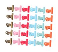 Homoyoyo 40pcs Heavy Duty Metal Round Tail Binder Clips Mixed Colors for Office School Home Paper Holders for Document Organization Ticket Display and Temporary Binding
