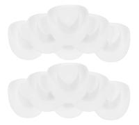 Homoyoyo 40pcs Mini Plastic Western Cowboy Hats White Tiny Doll Dress up Costume Accessories for Pretend Play and Crafts Party Decorations