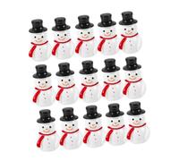Homoyoyo 40pcs Mini Resin Snowman Figurines with Top Hat Charming Christmas Micro Landscape Ornaments for DIY Fairy Gardens Indoor Holiday Decorations Sturdy Xmas Cake Toppers