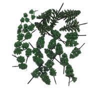 Homoyoyo 40pcs Mixed Model Trees Miniature Scenery Trees for Micro Landscape Sand Table Model Dollhouse Train Railroad Landscaping Fade Resistant Detailed