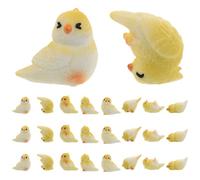 Homoyoyo 40pcs Simulated Parrot Figurine Realistic Bird Decor for Desktop Miniature Garden Ornaments Tiny Resin Bird Figurines Pack