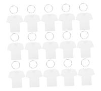 Homoyoyo 40pcs Sublimation Fiberboard Keychain Blanks Handicraft Key Rings for DIY Printing Double Sided Heat Transfer Suitable for Custom Patterns and Craft Projects