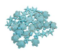 Homoyoyo 40pcs Turquoise Sea Turtle and Beads Life Jewelry Making Charms DIY Bracelet Necklace Craft Supplies with Vibrant Fade Resistant Colors