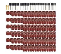 Homoyoyo 458Pcs Sanding Bands Polishing Sandpaper Circles Grinding Sand Ring Bits Set for Electric Drill Rotary Tools Accessories for Power Tool Grinding and Cutting