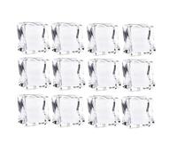 Homoyoyo 48 Pcs Acrylic Fake Ice Cubes Ornaments, Slightly Irregular Ice Blocks, Realistic Shining Display Decoration and Table Scatters for Food Showcase Display and Graduations