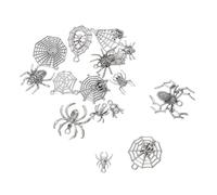 Homoyoyo 48pcs Alloy Metal Spider Charms for Jewelry Making Intricate Spider Web Design Lightweight Halloween Embellishments for DIY Necklaces Keychains Nail Art and Spooky Festival Crafts