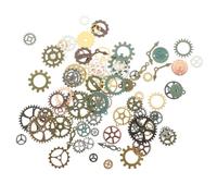 Homoyoyo 4Bags Antique Steampunk Gears Charms for DIY Jewelry Making Mixed Color Nail Art Accessories for Crafts Cosplay and Decor for Unique Creations and Personalization