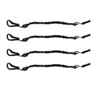 Homoyoyo 4pcs Ab Wheel Roller Pull Ropes Resistance Bands Black Elastic Stretch Workout Straps for Home Fitness Core Muscle Training