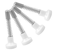 Homoyoyo 4pcs Adjustable Plunger Latch Bed Rail Plunger Pins Secure Fit Adjustable Height White Iron Hardware for Nursery Furniture Babies