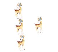 Homoyoyo 4pcs Adorable Cartoon Deer Brooch Pin Cute Animal Badge for Clothing Bags Hats for Parties Christmas and DIY Crafts Stylish Lapel Accessory