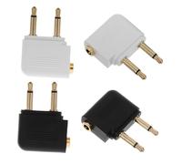 Homoyoyo 4PCS Airplane Headphone Adapter Gold Plated Audio Jack Converter for Travel Flight Entertainment Compatible with Airline Audio Mono to Stereo Sound Enhancer