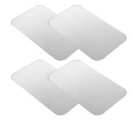 Homoyoyo 4pcs Aluminium Pet Cooling Pads 10x6cm Small Animal Ice Bed for Hamsters Rabbits Chinchillas Summer Heat Dissipation Nest Mat