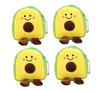 Homoyoyo 4pcs Avocado Shaped Pouch Plush Purse for Girls Lightweight and Compact Design for Storing Cash Keys Cosmetics and More for Friends