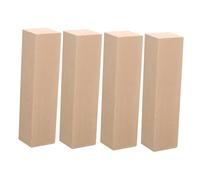 Homoyoyo 4pcs Basswood Whittling Wood Blocks Unfinished Smooth Surface Craft Wood Blanks for Beginners and Expert DIY Sculpting