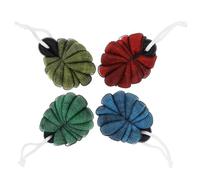 Homoyoyo 4pcs Bath Flower Shower Balls Pe Material with Ergonomic Design and Strong Scrubbing Power, Suitable for Men and Women Bathroom Exfoliating