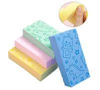 Homoyoyo 4pcs Bath Sponge Soft Cartoon Pattern Body Scrubbers for Bright Colors Super Absorbent Reusable Bath Essentials