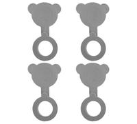 Homoyoyo 4pcs Bathtub Drain Plug Set, Silicone Universal Water Stopper for Bath Tubs, Grey Tub Plug for Bathroom Sink and Shower Drain