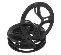 Homoyoyo 4pcs Bicycle Chainring Guard Protector Cover with 4-hole Black Square Design and Screws, Thickened Plastic Sprocket Guard for Mountain and Road Bikes Crankset Protection