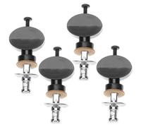 Homoyoyo 4pcs Black Ukulele Tuning Key Peg Buttons Straight Shaft Small round Handle String Tuning Pegs Musical Instrument Accessories for Ukulele
