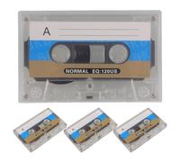 Homoyoyo 4pcs Blank Cassette Tape 30 Minutes Capacity Plastic Material Vintage Style round Edges Easy to Use Audio Recording for Birthday and Celebration