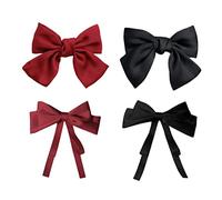 Homoyoyo 4pcs Bow Hair Clips for Women Stylish Decorative Barrettes for Long Hair Parties Daily Wear Elegant Bow Design Comfortable