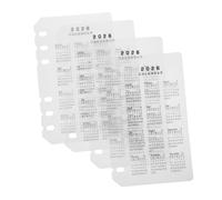 Homoyoyo 4PCS Calendar Binder Dividers Frosted Plastic Refillable Inserts for DIY Planner Organization Index Tabs for Students Office and Personal Scheduling