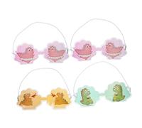 Homoyoyo 4Pcs Cartoon Eye Pads for Portable Cooling Eye Masks for Travel Home School Random Dinosaur Design