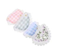 Homoyoyo 4PCS Christmas Small Pet Bandanas Breathable Breakaway Bibs for Hamsters Guinea Pigs Parrots Rabbits Machine Washable Festive Scarves for Holiday Photoshoots and Parties