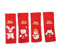Homoyoyo 4pcs Christmas Wine Bottle Covers Set Red Wine Bottle Sleeves with Santa Snowman Reindeer and Bear Designs Felt Fabric Decorative Wraps for Holiday Party and Use