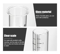 Homoyoyo 4Pcs Clear Glass Rain Gauge Tubes with Accurate Scale Transparent Outdoor Rain Measuring Cylinders for Garden Water Measurement and Productivity Improvement