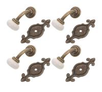 Homoyoyo 4pcs Coat Hook with Abacus Bead Design Single Wall Mounted | Mirror-polished Surface with Rounded Smooth Edges, Decorative Vintage Style, for Keys and Hand Towels