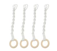 Homoyoyo 4pcs Cotton Rope Macrame Plant Hanger Extender Boho Woven Hanging Basket Holder with Reinforced Knots Indoor Outdoor Plant Strap for Pots Ceiling and Wall Display