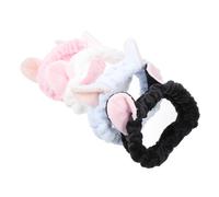 Homoyoyo 4Pcs Cute Cat Ear Spa Headbands Elastic Makeup Shower Hair Bands Comfortable Animal Headband for Daily Use for Pajama Parties and Morning Routines Skin Friendly Design