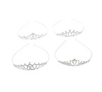 Homoyoyo 4pcs Dance Crown Headband for Girls Elegant Rhinestone Crown Hair Accessory for Stage Performance Boys and Girls Party Favor Fashion Tiara