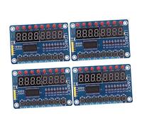 Homoyoyo 4pcs Digital Tube Display Module with Keys for Microcontroller Easy Installation Space Saving Design Compatible with Avr and Arm Systems