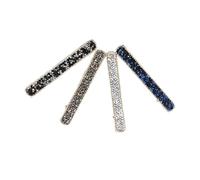 Homoyoyo 4Pcs Elegant Rhinestone Hair Clips Bobby Pins Hair Jewelry for Women and Creative Water Drop Barrettes in White Blue Black Grey