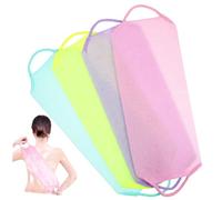 Homoyoyo 4pcs Exfoliating Washcloth Back Scrubber Towels for Body Buffer Men Stretchable Back Washer Scrubbing Cloth for Bathing Accessories