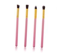 Homoyoyo 4pcs Eyeshadow Brush Set Soft Horse Hair Makeup Brushes Eye Makeup Tool Kit Portable for Blending Lip Eye Blush Foundation Cosmetics