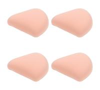 Homoyoyo 4pcs Face Powder Puff Beauty Makeup Puff Comfortable Using Effect Avoid Waste of Powder Pink Pu Sponge On-the-go Travel Girl Makeup Tools