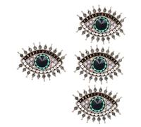 Homoyoyo 4pcs Fashion Brooch Pin Women Hat Lapel Pin Evil Eye Brooch for Clothing Decor
