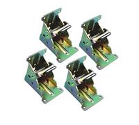 Homoyoyo 4pcs Furniture Leg Folding Hinge Support Frame Brackets 90 Degree Positive Lock Colorful Metal Folding Table Leg Hinges for Home Use
