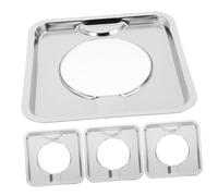 Homoyoyo 4pcs Gas Stove Drip Trays Gas Stove Drip Pans Catch Pans Removable Cleaner