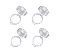 Homoyoyo 4pcs Gas Stove Knob Covers Transparent Safety Caps for Easy Access for Adults Practical Kitchen Use Fits Gas Cookers and Stoves
