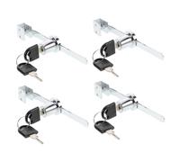 Homoyoyo 4pcs Glass Cabinet Locks for Sliding Doors Metal Security Locks for Cabinets Easy Installation and Operation Protection for Home Office Retail Displays